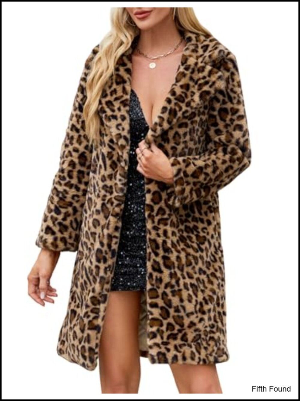 Womens Long Faux Fur Coat Warm Winter Jacket with Pockets